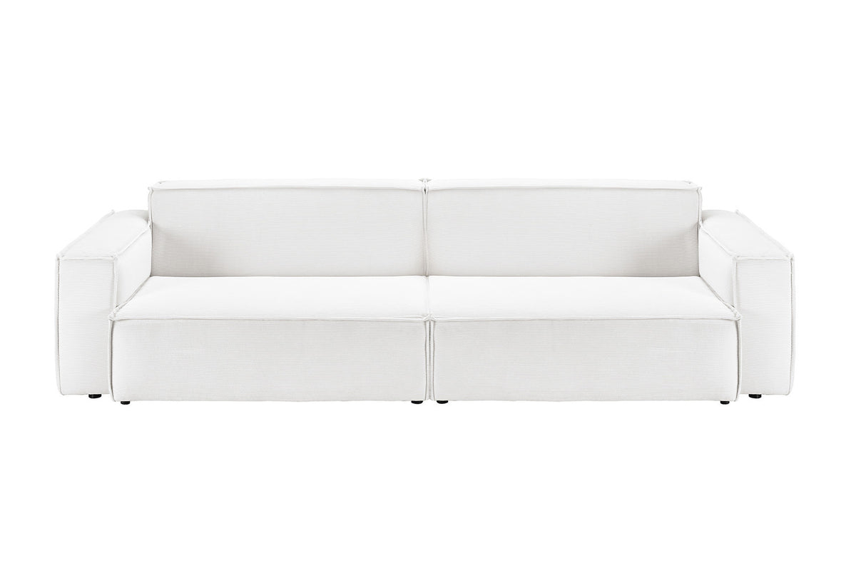 KAWOLA Sofa SAMU Feincord weiß