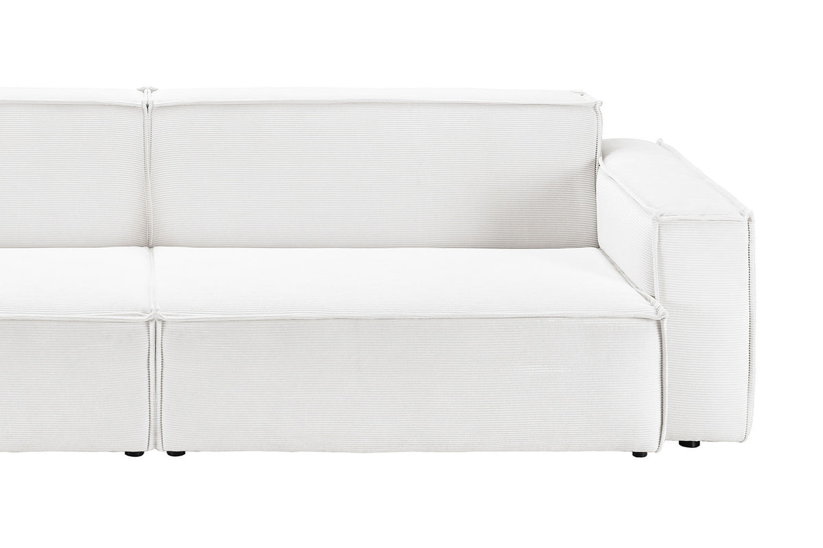 KAWOLA Sofa SAMU Feincord weiß
