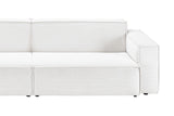 KAWOLA Sofa SAMU Feincord weiß