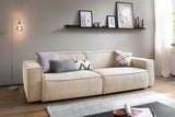KAWOLA Sofa SAMU Stoff beige, 3-Sitzer