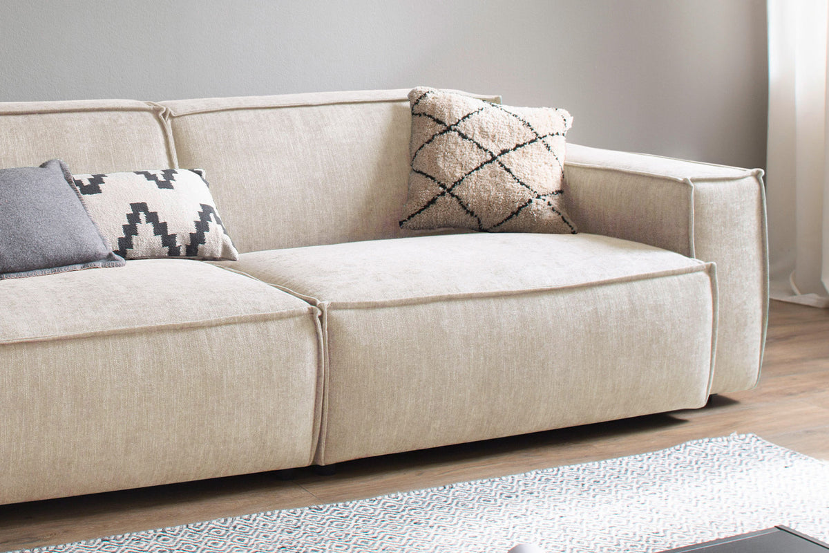 KAWOLA Sofa SAMU Stoff beige