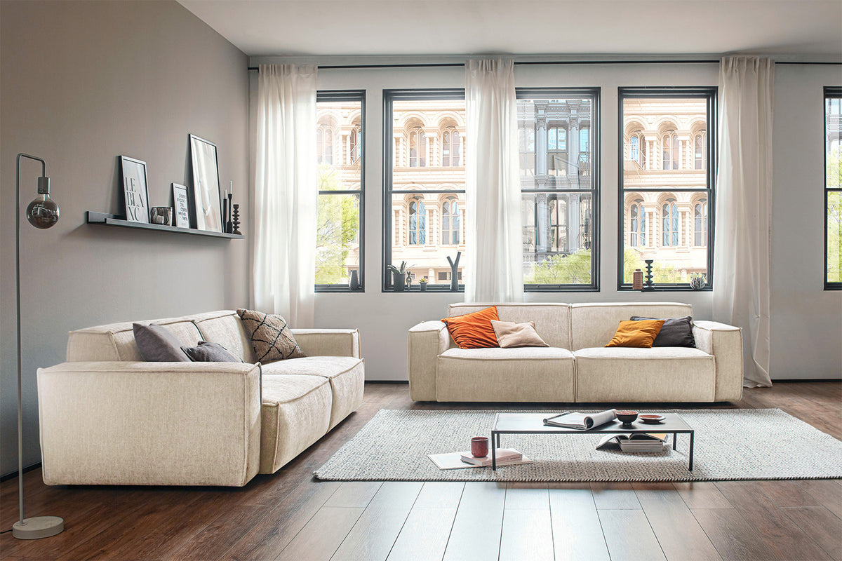 KAWOLA Sofa SAMU Stoff beige