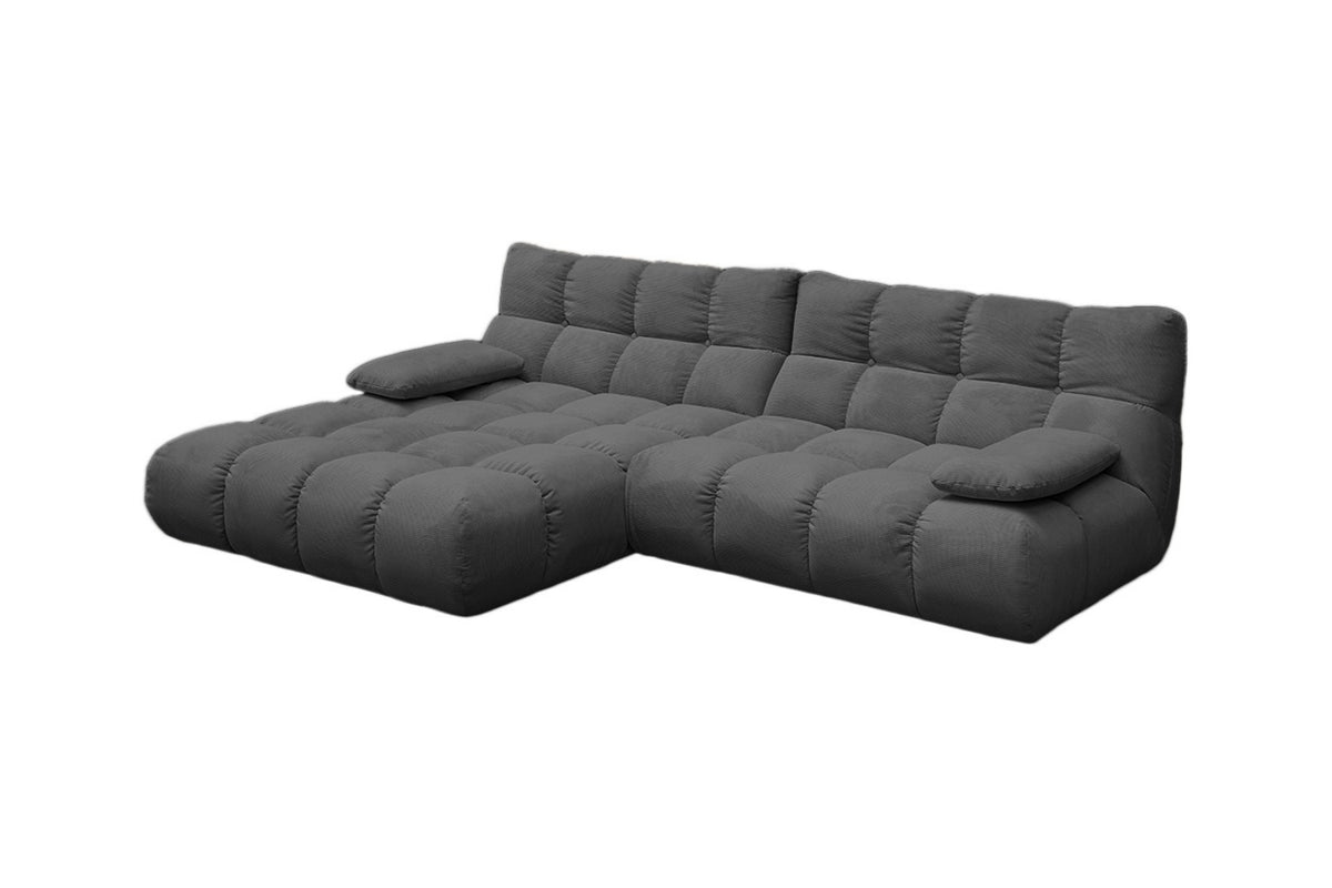 KAWOLA Sofa VIVIEN Ecksofa Feincord anthrazit
