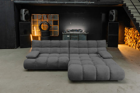 KAWOLA Sofa VIVIEN Ecksofa Feincord anthrazit