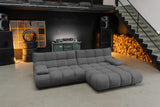 KAWOLA Sofa VIVIEN Ecksofa Feincord anthrazit