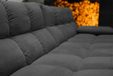 KAWOLA Sofa VIVIEN Ecksofa Feincord anthrazit