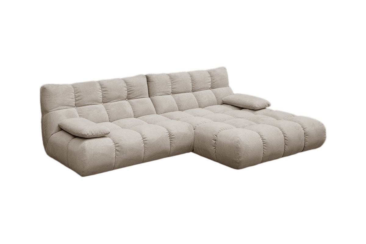 KAWOLA Sofa VIVIEN Ecksofa Feincord beige