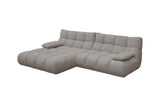 KAWOLA Sofa VIVIEN Ecksofa Feincord grau