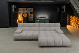 KAWOLA Sofa VIVIEN Ecksofa Feincord grau