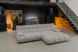 KAWOLA Sofa VIVIEN Ecksofa Feincord grau