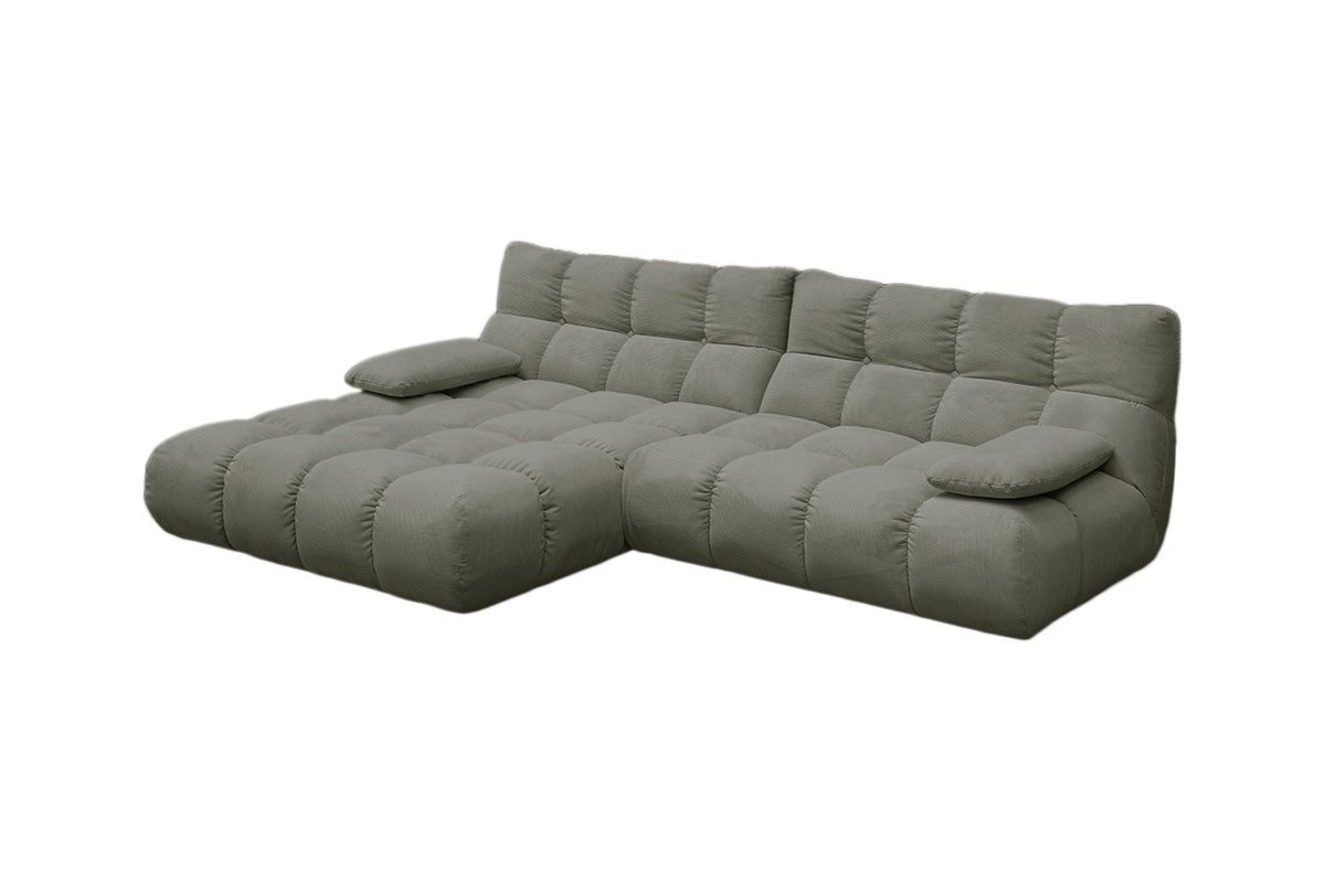 KAWOLA Sofa VIVIEN Ecksofa Feincord olivgrün