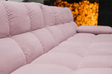 KAWOLA Sofa VIVIEN Ecksofa Feincord rosa