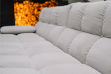 KAWOLA Sofa VIVIEN Ecksofa Feincord silber