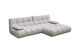 KAWOLA Sofa VIVIEN Ecksofa Feincord silber