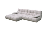 KAWOLA Sofa VIVIEN Ecksofa Feincord silber