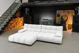 KAWOLA Sofa VIVIEN Ecksofa Feincord weiß