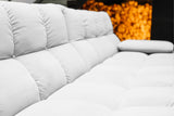 KAWOLA Sofa VIVIEN Ecksofa Feincord weiß