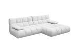 KAWOLA Sofa VIVIEN Ecksofa Feincord weiß