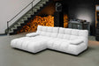 KAWOLA Sofa VIVIEN Ecksofa Feincord weiß, Links