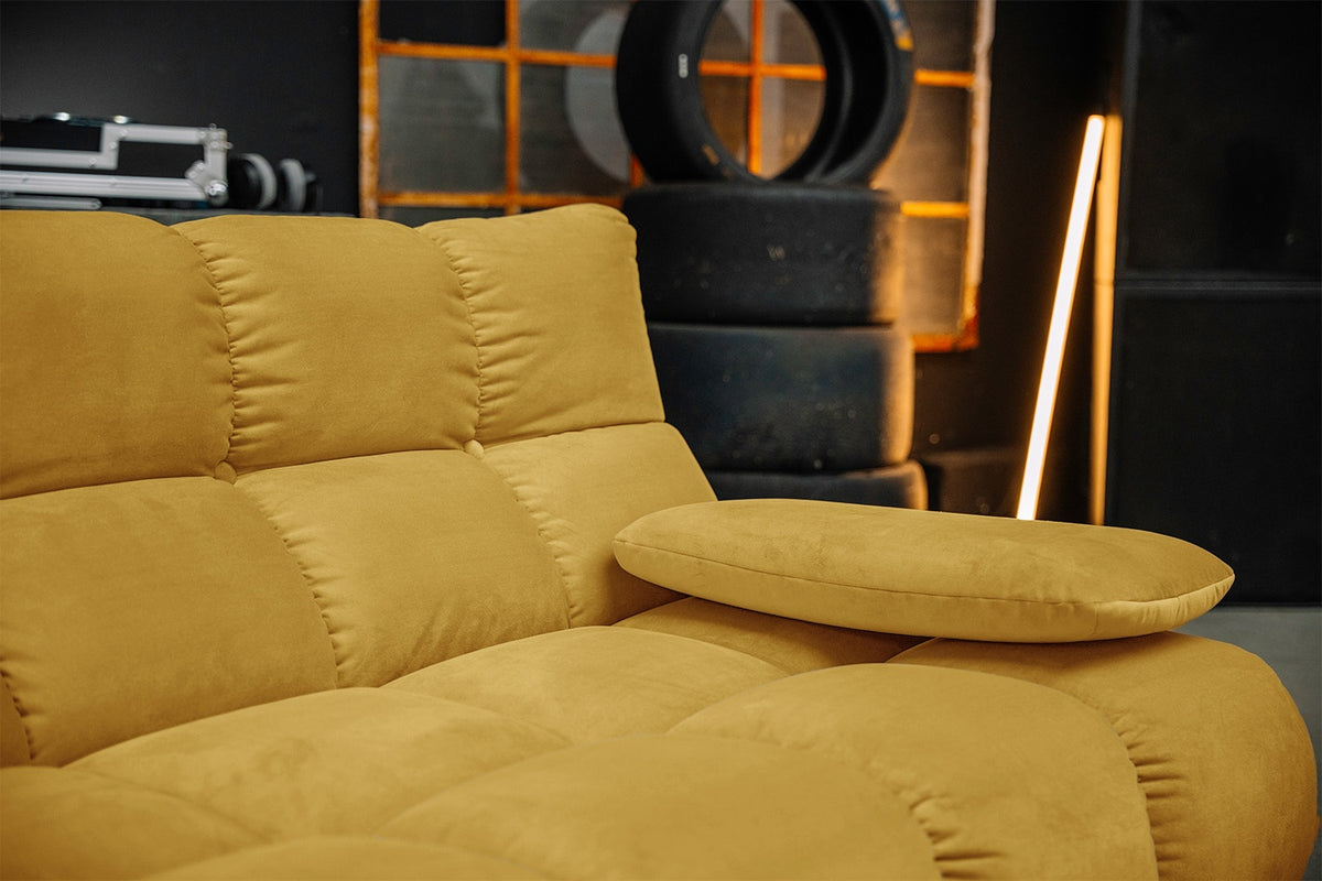 KAWOLA Sofa VIVIEN Ecksofa Velvet curry
