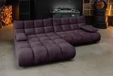 KAWOLA Sofa VIVIEN Ecksofa Velvet purple