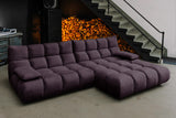 KAWOLA Sofa VIVIEN Ecksofa Velvet purple