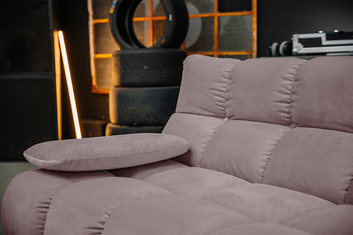 KAWOLA Sofa VIVIEN Ecksofa Velvet roségrau