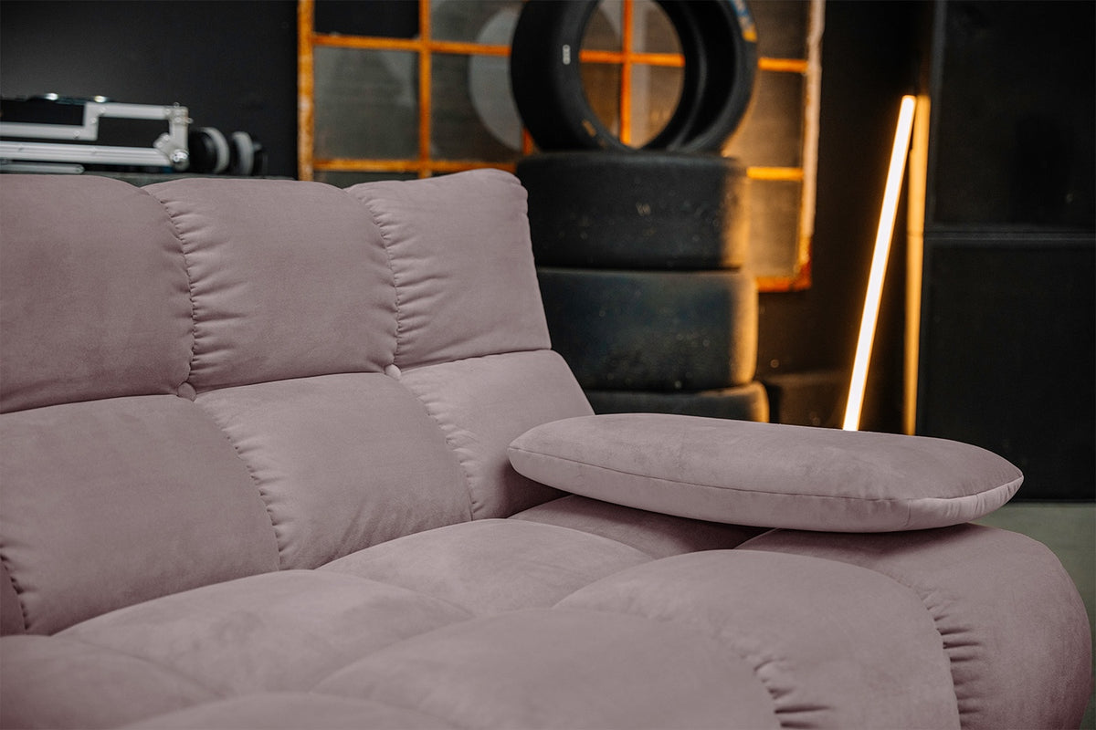KAWOLA Sofa VIVIEN Ecksofa Velvet roségrau