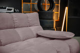 KAWOLA Sofa VIVIEN Ecksofa Velvet roségrau