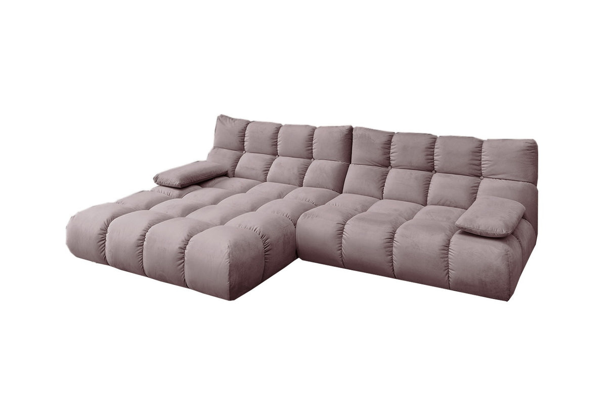 KAWOLA Sofa VIVIEN Ecksofa Velvet roségrau