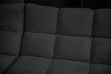 KAWOLA Sofa VIVIEN Ecksofa Velvet schwarz