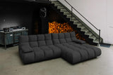 KAWOLA Sofa VIVIEN Ecksofa Velvet schwarz, Rechts