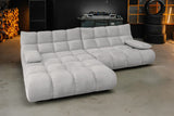 KAWOLA Sofa VIVIEN Ecksofa Velvet silber