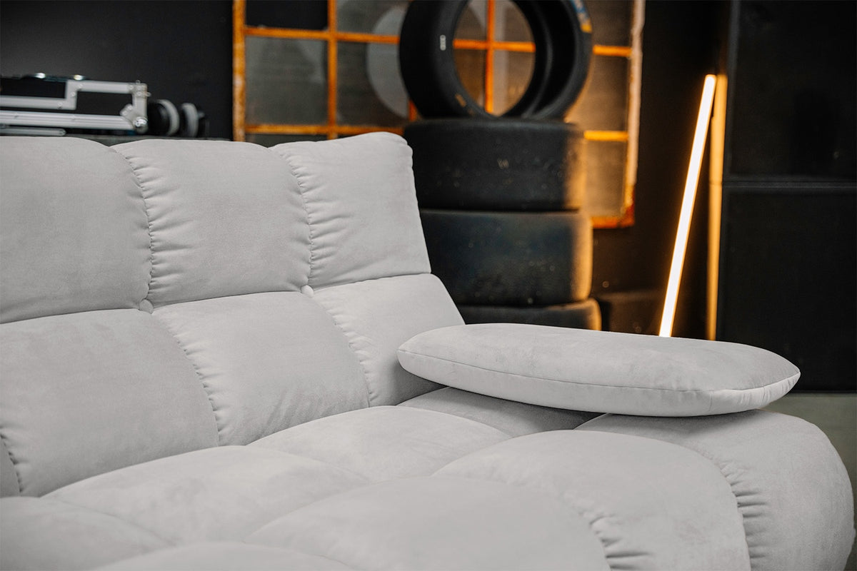 KAWOLA Sofa VIVIEN Ecksofa Velvet silber