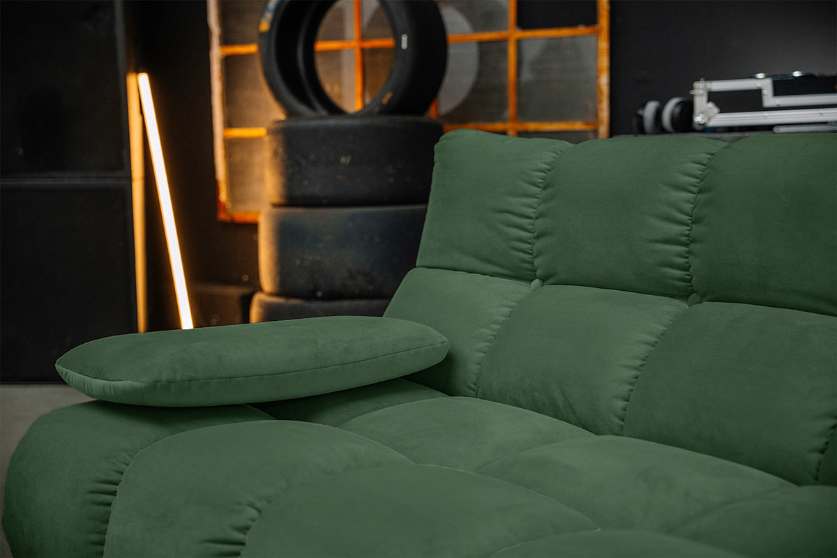 KAWOLA Sofa VIVIEN Ecksofa Velvet smaragd