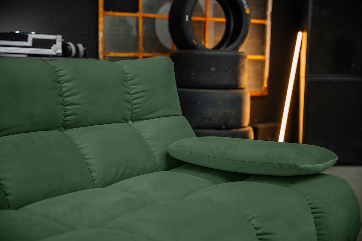 KAWOLA Sofa VIVIEN Ecksofa Velvet smaragd