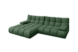 KAWOLA Sofa VIVIEN Ecksofa Velvet smaragd