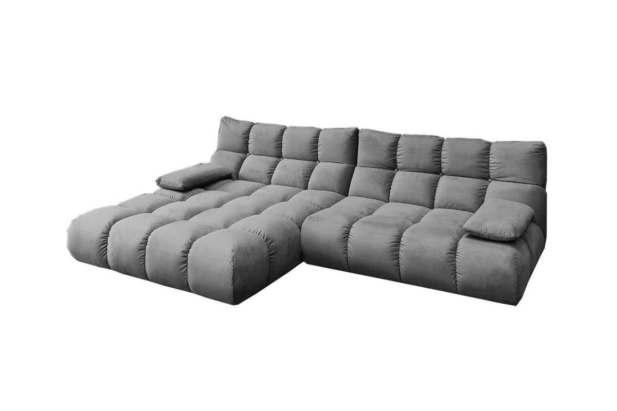KAWOLA Sofa VIVIEN Ecksofa Velvet stone