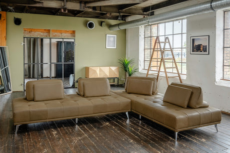 KAWOLA Sofa WIOLO Ecksofa Leder camel