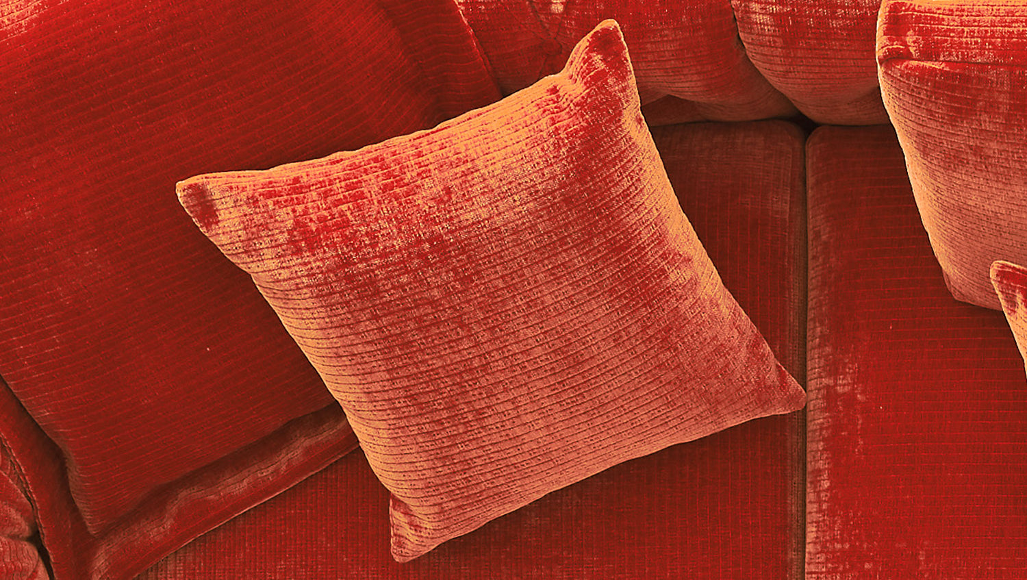 KAWOLA Spitzkissen SEPHI medium Cord Vintage rot