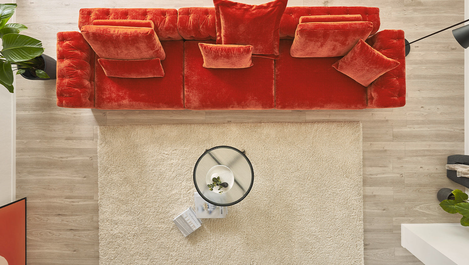 KAWOLA Spitzkissen SEPHI medium Cord Vintage rot