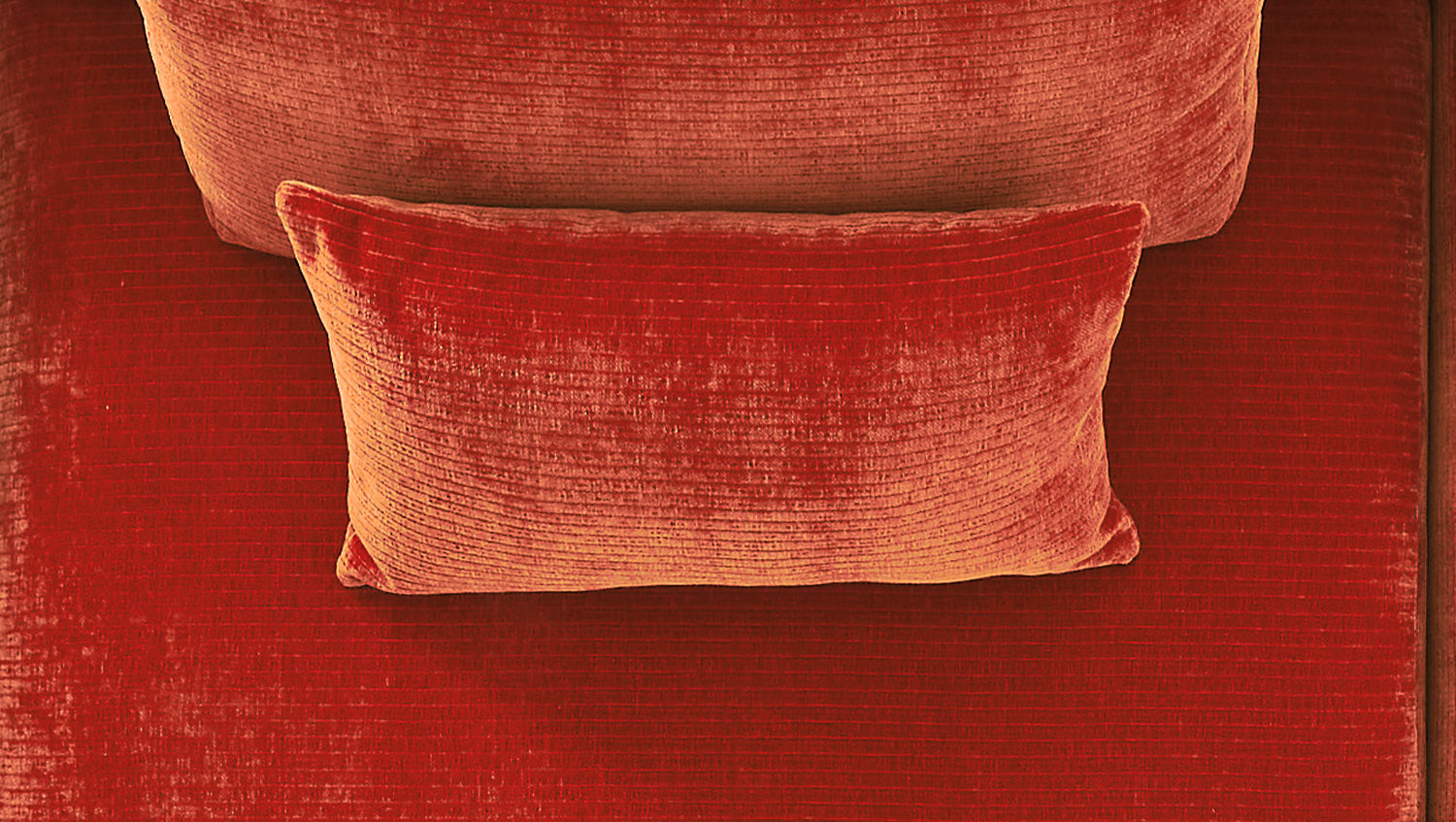 KAWOLA Spitzkissen SEPHI rechteckig Cord Vintage rot