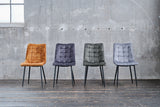 KAWOLA Stuhl CLARA Esszimmerstuhl Velvet grau