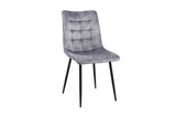 KAWOLA Stuhl CLARA Esszimmerstuhl Velvet grau