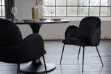 KAWOLA Stuhl DEON Esszimmerstuhl Velvet schwarz