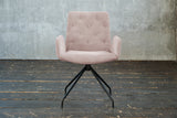 KAWOLA Stuhl NEW CHARME Drehstuhl Esszimmersessel Cord rosa