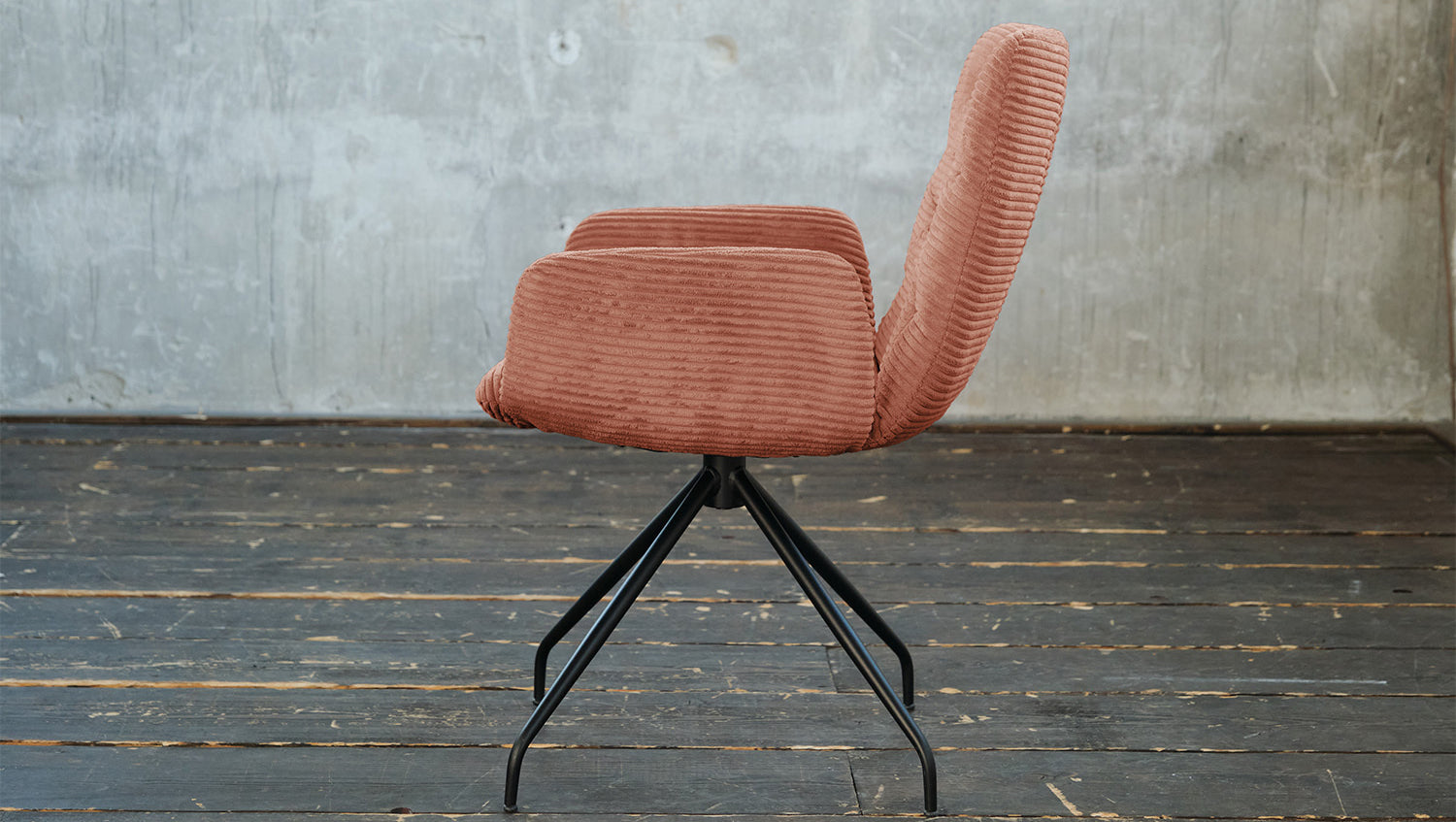 KAWOLA Stuhl NEW CHARME Drehstuhl Esszimmersessel Cord rost