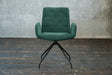 KAWOLA Stuhl NEW CHARME Drehstuhl Esszimmersessel Cord smaragd