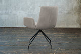 KAWOLA Stuhl NEW CHARME Drehstuhl Esszimmersessel Cord steingrau
