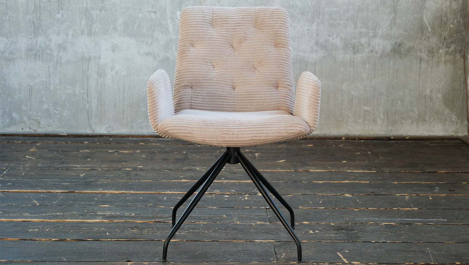 KAWOLA Stuhl NEW CHARME Drehstuhl Esszimmersessel Cord taupe